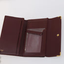 CARTIER Must Line Wallet Leather 13 Set Bordeaux Auth bs30041-17