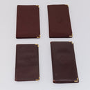 CARTIER Must Line Wallet Leather 13 Set Bordeaux Auth bs30041-2