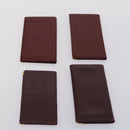 CARTIER Must Line Wallet Leather 13 Set Bordeaux Auth bs30041-3