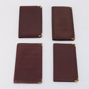 CARTIER Must Line Wallet Leather 13 Set Bordeaux Auth bs30041-8