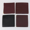CARTIER Wallet Leather 10set Bordeaux Black Auth bs30042-19