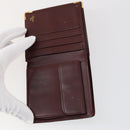 CARTIER Wallet Leather 10set Bordeaux Black Auth bs30042-8
