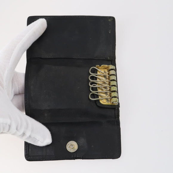 Christian Dior Key Case Leather 7Set Black Pink Brown Auth bs30045