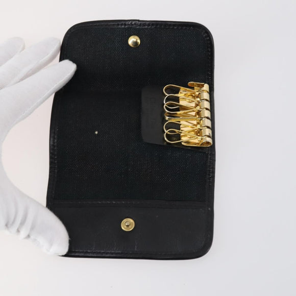 Christian Dior Key Case Leather 7Set Black Pink Brown Auth bs30045