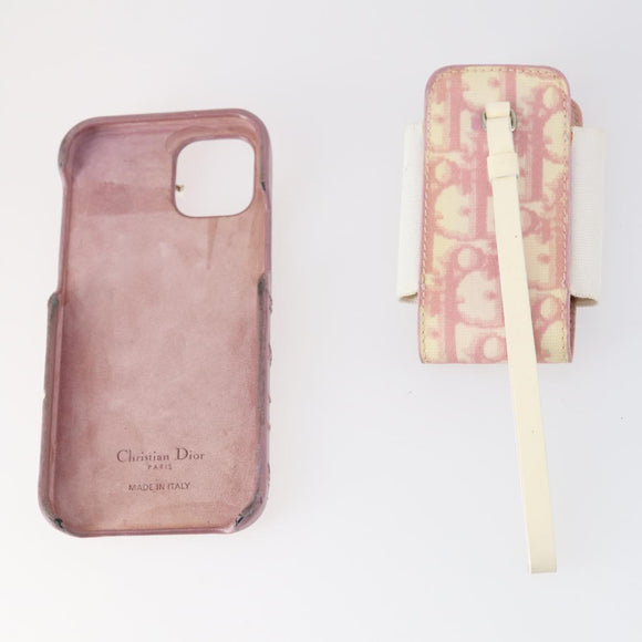 Christian Dior Key Case Leather 7Set Black Pink Brown Auth bs30045