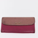 Miu Miu Matelasse Wallet Leather 7 Set Blue Black beige Auth bs30046-10