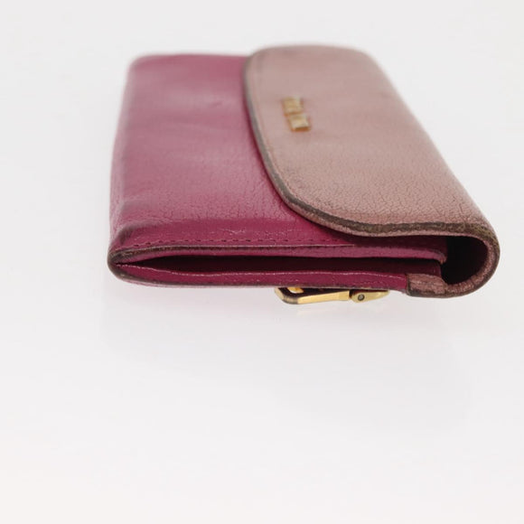 Miu Miu Matelasse Wallet Leather 7 Set Blue Black beige Auth bs30046