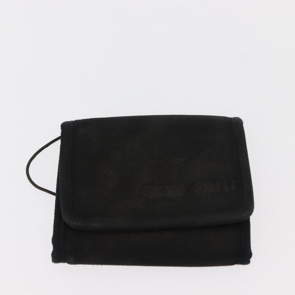 Miu Miu Matelasse Wallet Leather 7 Set Blue Black beige Auth bs30046