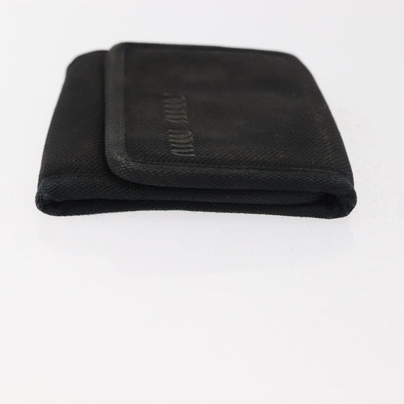 Miu Miu Matelasse Wallet Leather 7 Set Blue Black beige Auth bs30046