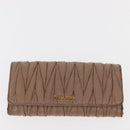 Miu Miu Matelasse Wallet Leather 7 Set Blue Black beige Auth bs30046-2
