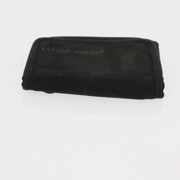 Miu Miu Matelasse Wallet Leather 7 Set Blue Black beige Auth bs30046