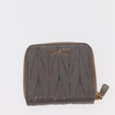 Miu Miu Matelasse Wallet Leather 7 Set Blue Black beige Auth bs30046-25