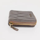 Miu Miu Matelasse Wallet Leather 7 Set Blue Black beige Auth bs30046-27