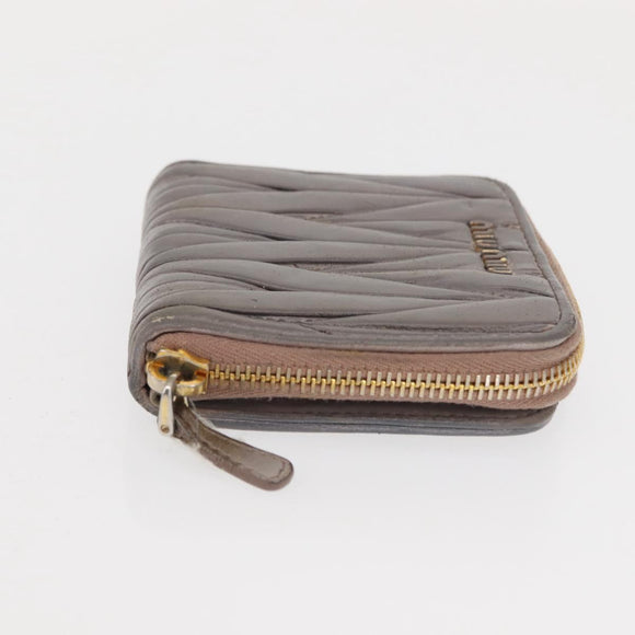 Miu Miu Matelasse Wallet Leather 7 Set Blue Black beige Auth bs30046