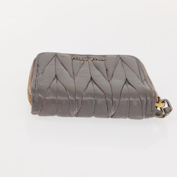 Miu Miu Matelasse Wallet Leather 7 Set Blue Black beige Auth bs30046