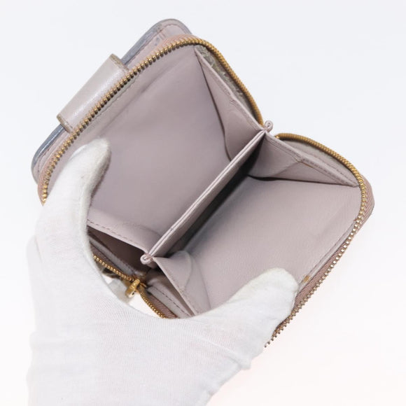 Miu Miu Matelasse Wallet Leather 7 Set Blue Black beige Auth bs30046