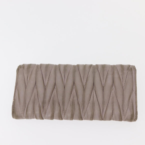 Miu Miu Matelasse Wallet Leather 7 Set Blue Black beige Auth bs30046