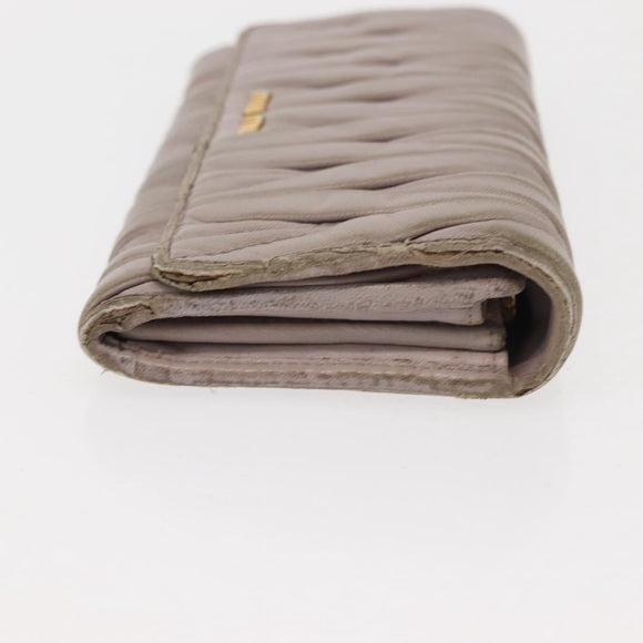 Miu Miu Matelasse Wallet Leather 7 Set Blue Black beige Auth bs30046