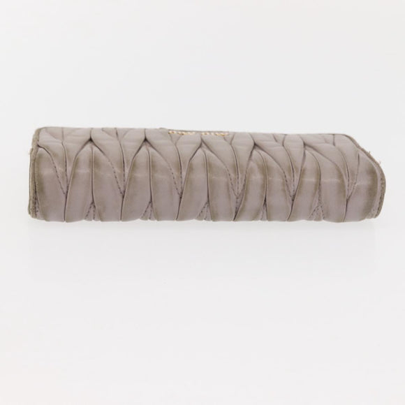 Miu Miu Matelasse Wallet Leather 7 Set Blue Black beige Auth bs30046