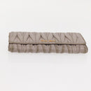 Miu Miu Matelasse Wallet Leather 7 Set Blue Black beige Auth bs30046-36