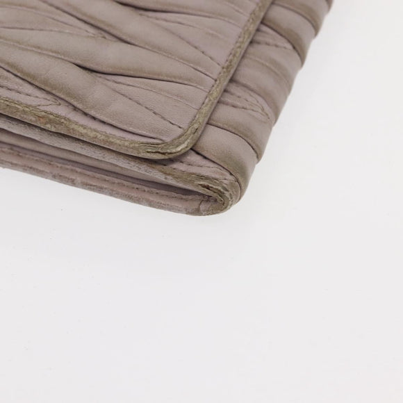 Miu Miu Matelasse Wallet Leather 7 Set Blue Black beige Auth bs30046