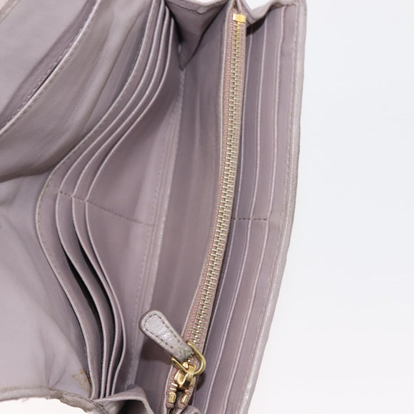 Miu Miu Matelasse Wallet Leather 7 Set Blue Black beige Auth bs30046