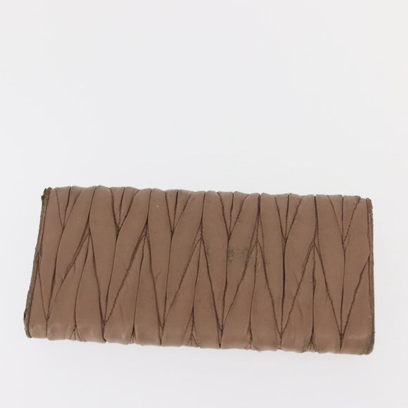 Miu Miu Matelasse Wallet Leather 7 Set Blue Black beige Auth bs30046