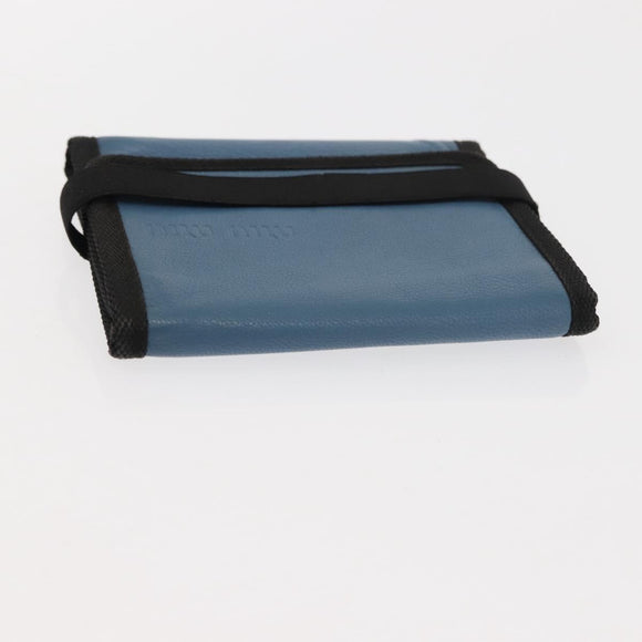Miu Miu Matelasse Wallet Leather 7 Set Blue Black beige Auth bs30046
