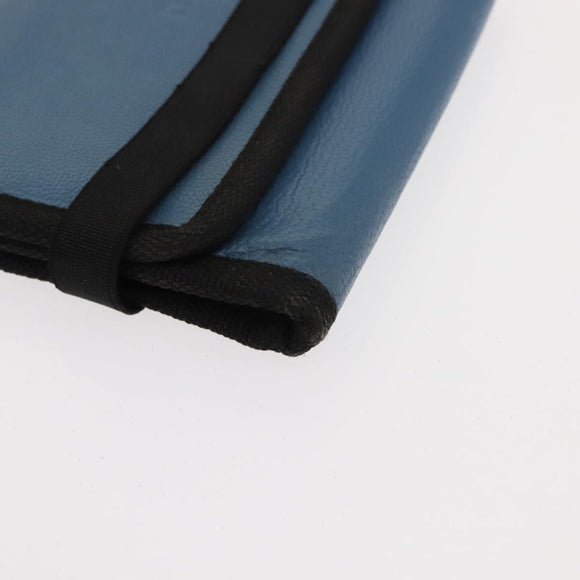 Miu Miu Matelasse Wallet Leather 7 Set Blue Black beige Auth bs30046