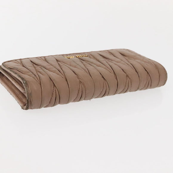 Miu Miu Matelasse Wallet Leather 7 Set Blue Black beige Auth bs30046