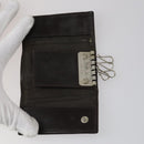 FENDI Pecan Canvas Wallet Leather 7 Set Black Brown Auth bs30048-13