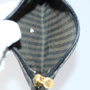 FENDI Pecan Canvas Wallet Leather 7 Set Black Brown Auth bs30048-16