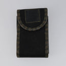 FENDI Pecan Canvas Wallet Leather 7 Set Black Brown Auth bs30048-17