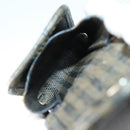 FENDI Pecan Canvas Wallet Leather 7 Set Black Brown Auth bs30048-19