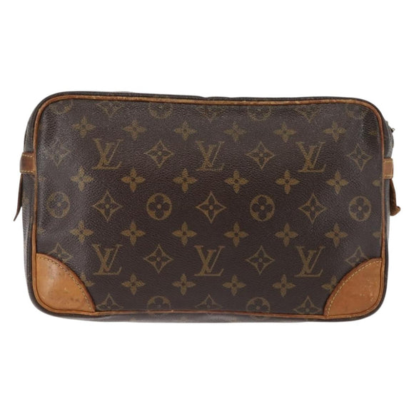 LOUIS VUITTON Monogram Compiegne 28 Clutch Bag M51845 LV Auth bs30051