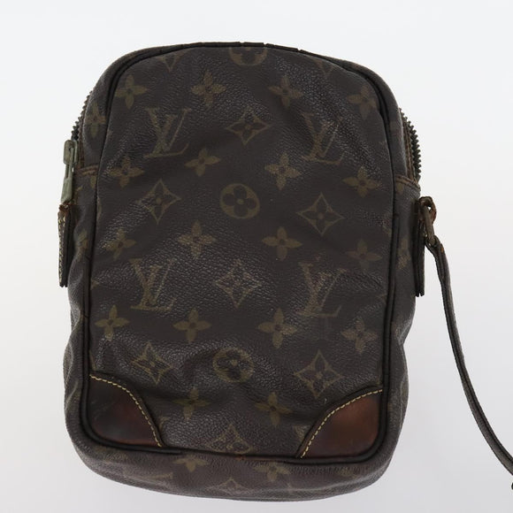 LOUIS VUITTON Shoulder Bag Leather Nylon 4Set Green LV Auth bs30052