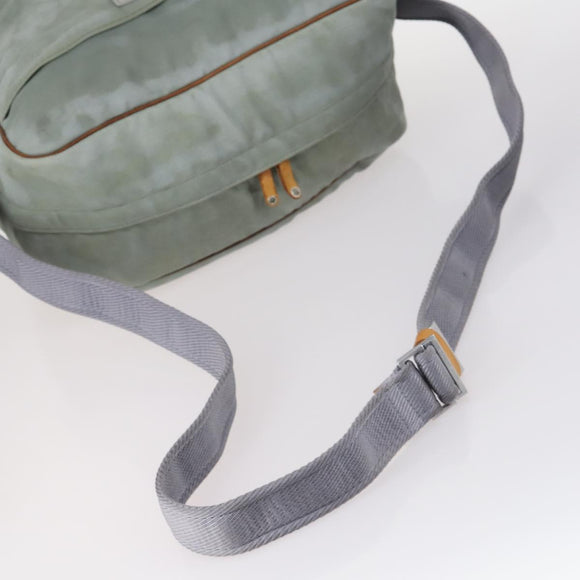 LOUIS VUITTON Shoulder Bag Leather Nylon 4Set Green LV Auth bs30052