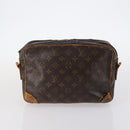 LOUIS VUITTON Shoulder Bag Leather Nylon 4Set Green LV Auth bs30052-9