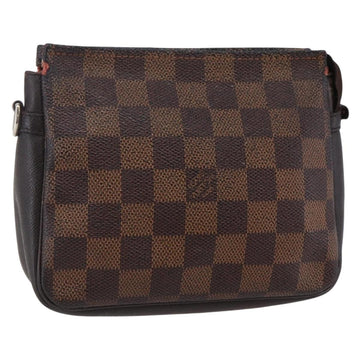 LOUIS VUITTON Damier Ebene Trousse makeup Pouch N51982 LV Auth bs30056