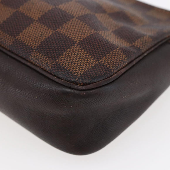 LOUIS VUITTON Damier Ebene Trousse makeup Pouch N51982 LV Auth bs30056
