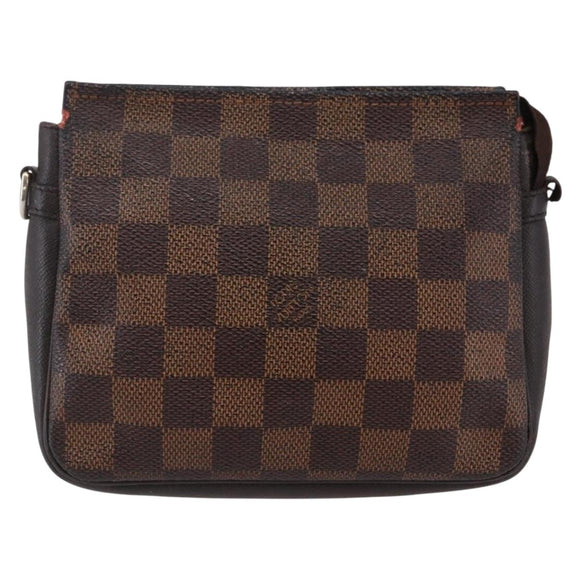 LOUIS VUITTON Damier Ebene Trousse makeup Pouch N51982 LV Auth bs30056