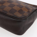 LOUIS VUITTON Damier Ebene Trousse makeup Pouch N51982 LV Auth bs30056-7
