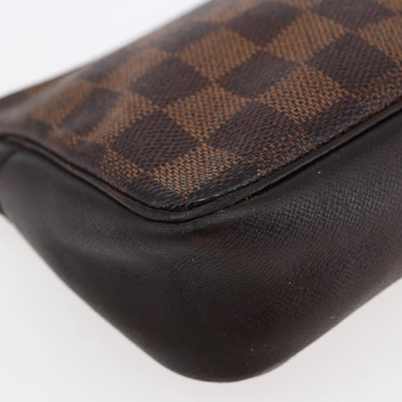 LOUIS VUITTON Damier Ebene Trousse makeup Pouch N51982 LV Auth bs30056