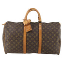 LOUIS VUITTON Monogram Keepall 55 Boston Bag M41424 LV Auth bs30067-13