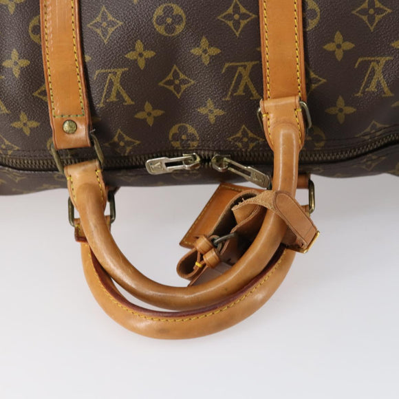 LOUIS VUITTON Monogram Keepall 55 Boston Bag M41424 LV Auth bs30067