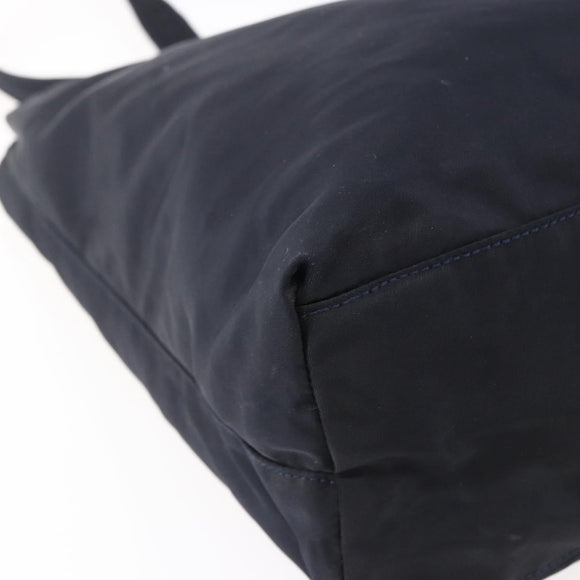 PRADA Tote Bag Nylon Black Gold Auth bs30070