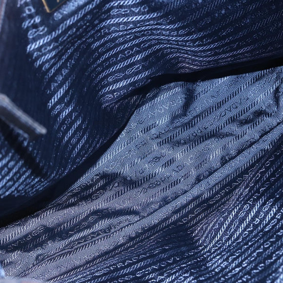 PRADA Tote Bag Nylon Black Gold Auth bs30070