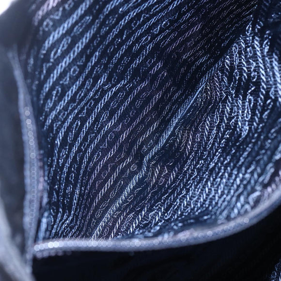 PRADA Tote Bag Nylon Black Gold Auth bs30070