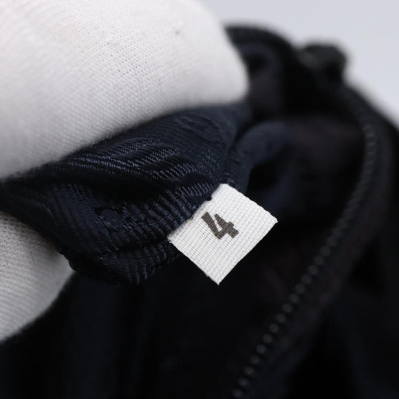 PRADA Tote Bag Nylon Black Gold Auth bs30070