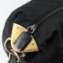 PRADA Shoulder Bag Nylon Leather Black Gold Auth bs30072-10